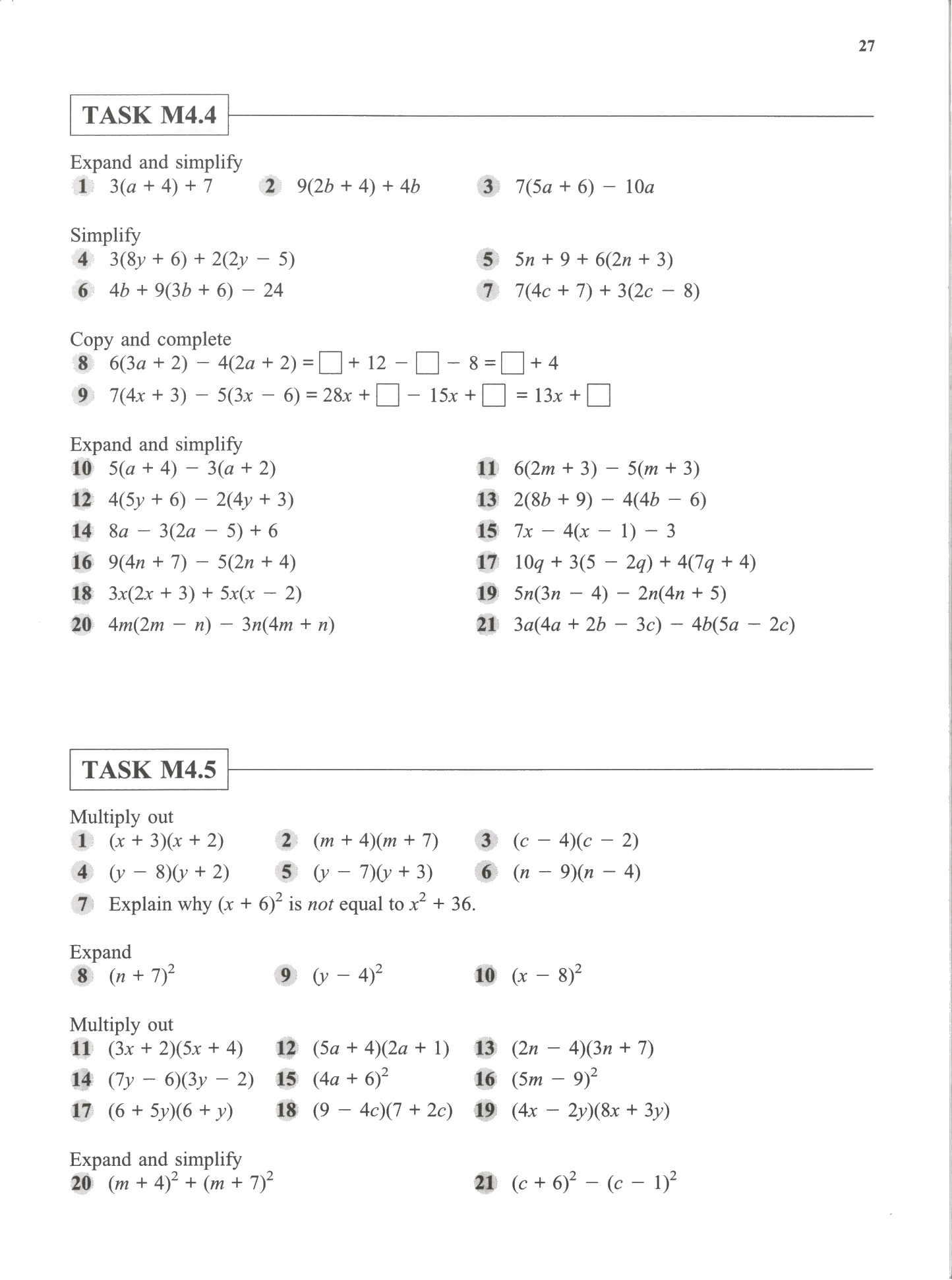 Essential Mathematics for GCSE - Higher - Homework Book